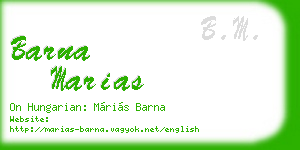 barna marias business card