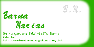 barna marias business card